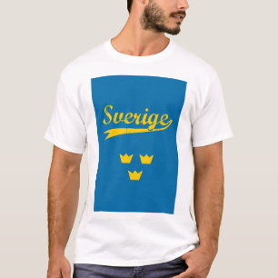 T-shirt Suède, Sverige, 3 couronnes