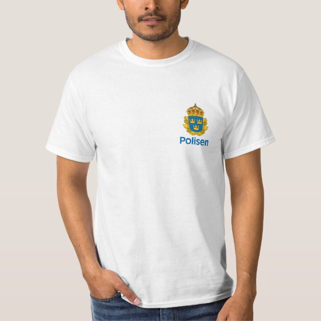 T-shirt suédois de police (Devant)