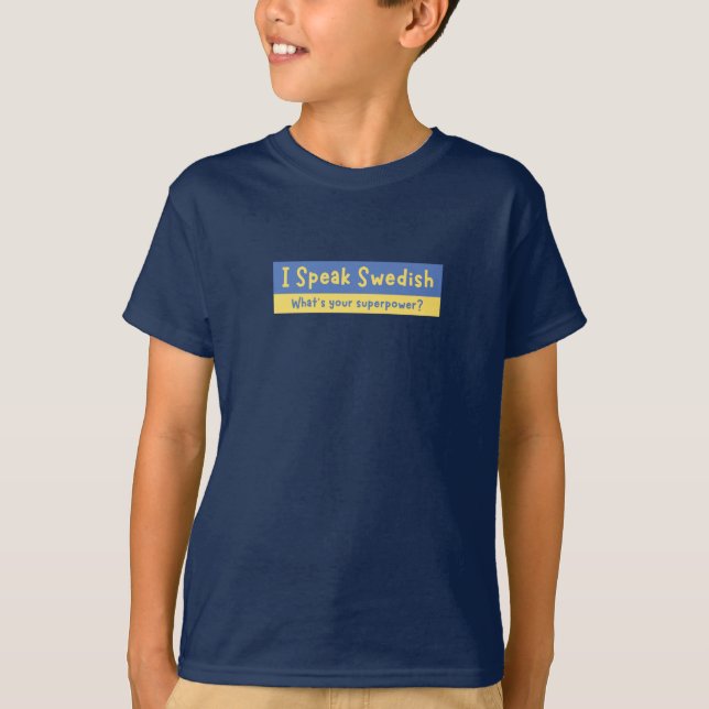 T-shirt suédois pour enfants (Devant)
