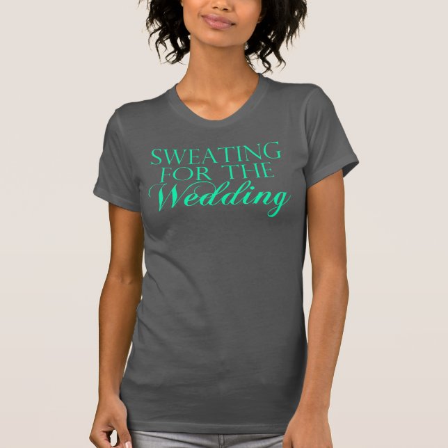 T-shirt Sueur De Monnaie Et De Gris Pour Le Mariage. Singl (Devant)