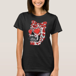 T-shirt Sugar Crâne Coeur yeux Valentines jour mignonne Me