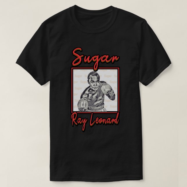 T-shirt Sugar Ray Leonard White (Design devant)
