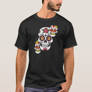 T-shirt Sugar Skull Famille Mères Jour Fête des pères Jour