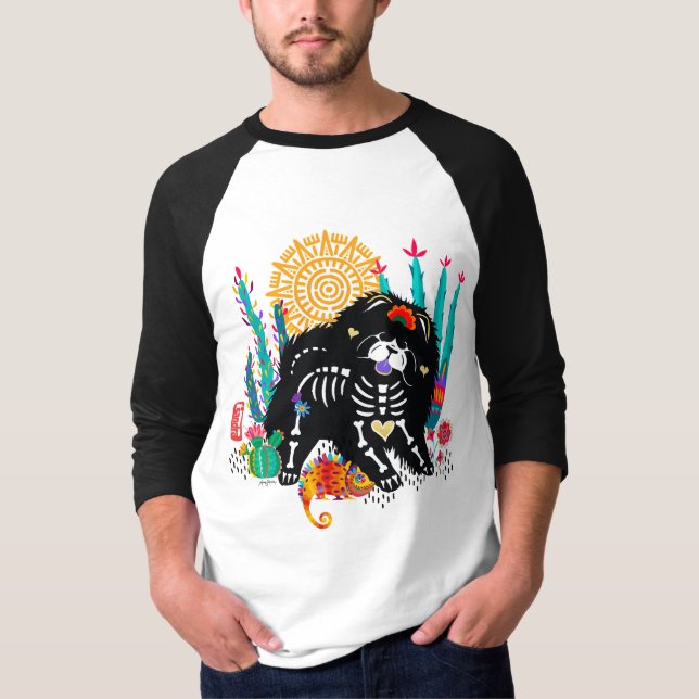 T-shirt SUGARSKULL NIRVANA chien de chow halloween (Devant)