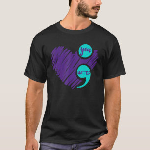 T-shirt Suicide Empêcher la sensibilisation Turquoise pour