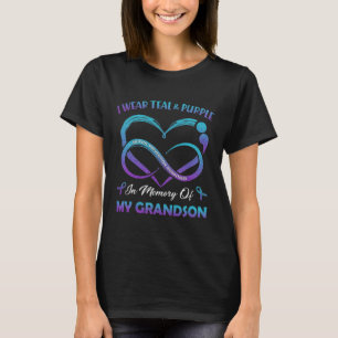 T-shirt Suicide Sensibilisation Porter Turquoise Violet En