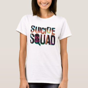 T-shirt Suicide Squad   Colorful Glow Logo