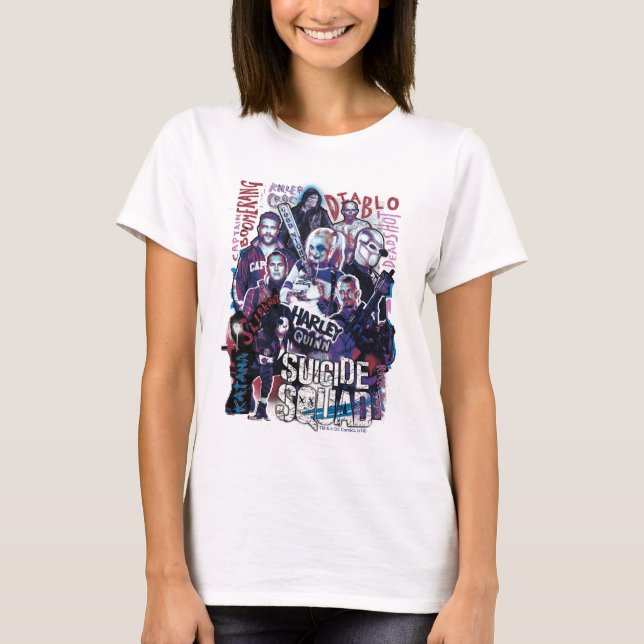 T-shirt Suicide Squad | Task Force X Typografy Photo (Devant)