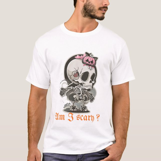 T-shirt Suis-je effrayant ? – Conception Halloween de sque (Devant)