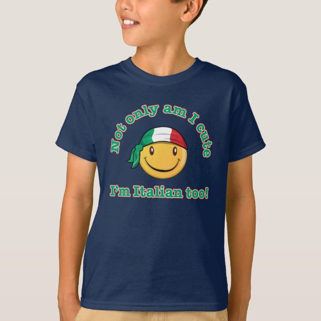 T-shirt Suis non seulement je mignon je suis italien aussi (Devant)