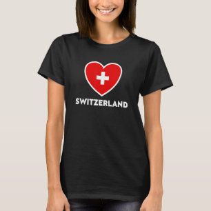 T-shirt Suisse Drapeau Coeur Suisse Suisse Suisse Suisse S