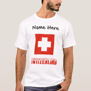 T-shirt Suisse et drapeau suisse avec votre nom