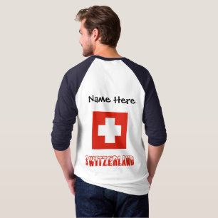 T-shirt Suisse et drapeau suisse personnalisés