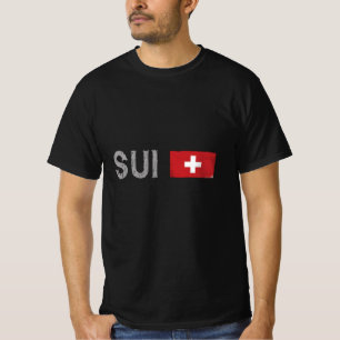 T-shirt Suisse Football Fan Shirt Drapeau Suisse