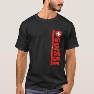 T-shirt Suisse Football Tee Suisse Croix Souvenir Drapeau 