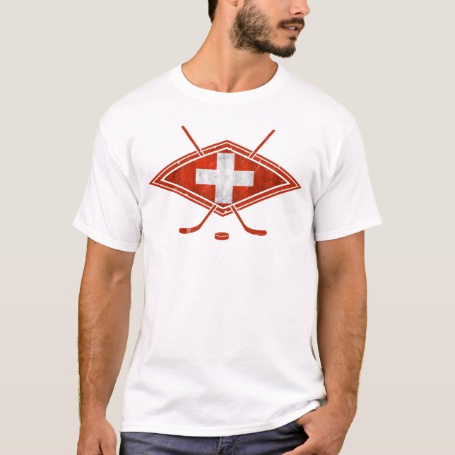 T-shirt Suisse Hockey suisse sur glace (Devant)