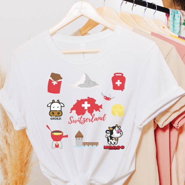 T-shirt Suisse - Suisse Culture | Icônes de souvenir (Swiss day shirt)