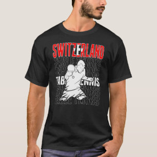 T-shirt Suisse Tennis De Table Support Swiss Pong
