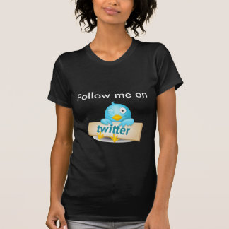 T-shirt Suivez-moi sur le gazouillement