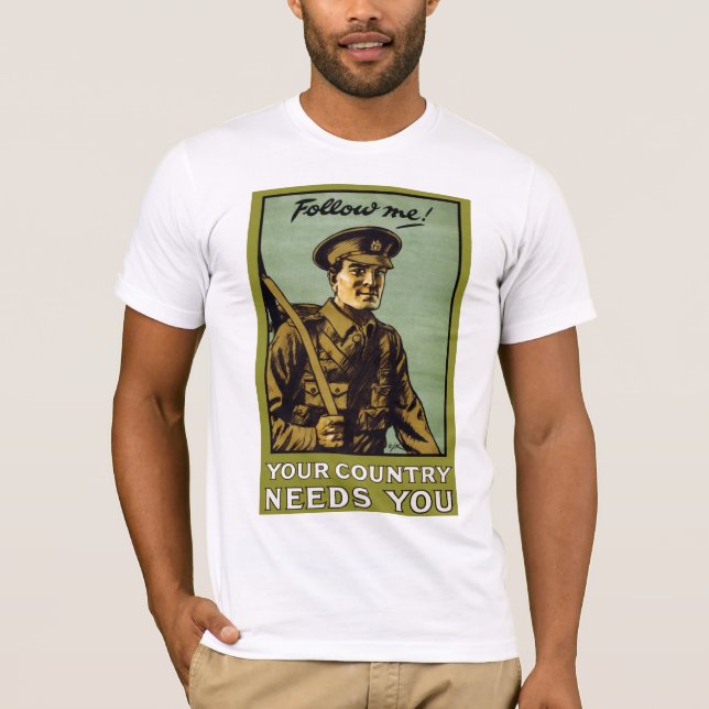 T-shirt Suivez-Moi ! ~ Votre pays a besoin de vous (Devant)