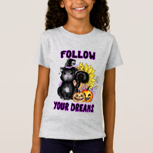 T-Shirt Suivez vos rêves - Chat noir Jack-O-Lantern