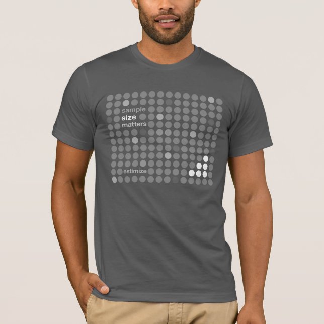 T-shirt Sujets de dimension de l'échantillon - Estimize (Devant)