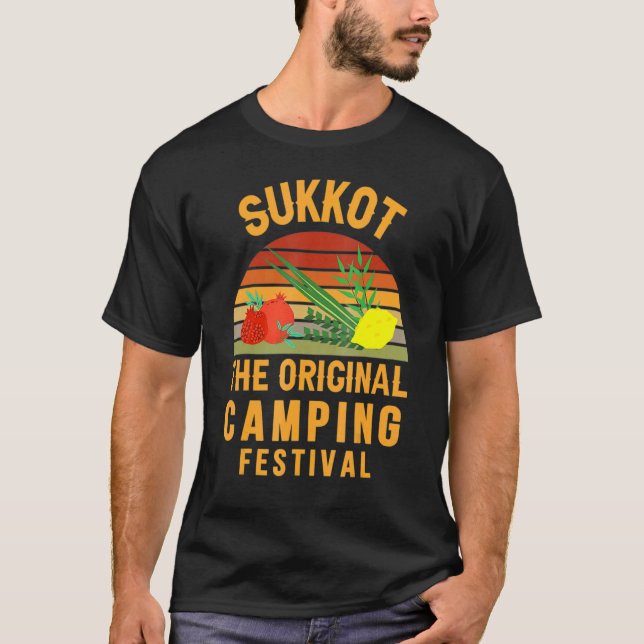 T-shirt Sukkot Le Festival De Camping Original Sukkah Lula (Devant)