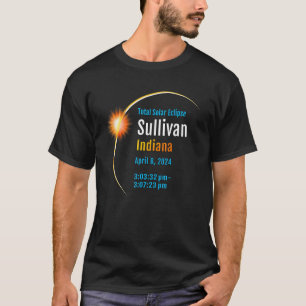 T-shirt Sullivan Indiana Dans Total Éclipse Solaire 2024 1