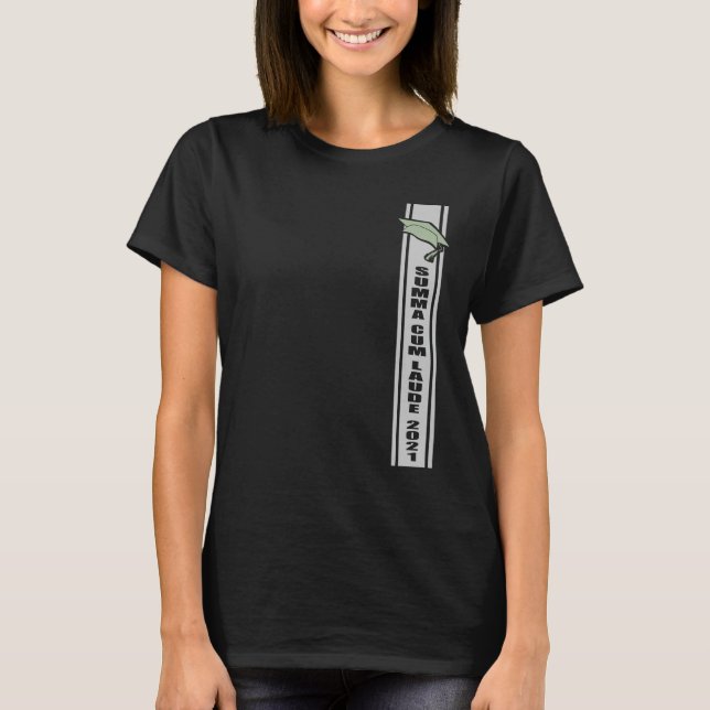 T-shirt Summa Cum Laude Classe De Diplôme De 2021 (Devant)