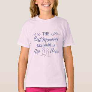 T-shirt Summer Beach Citation souvenirs faits en tongs Kid