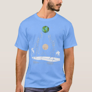 T-shirt Summer Beach Skeleton Volley Earth Space Cosm