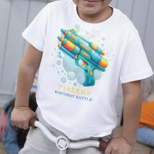 T-shirt Summer Boy Birthday Water Gun Bataille