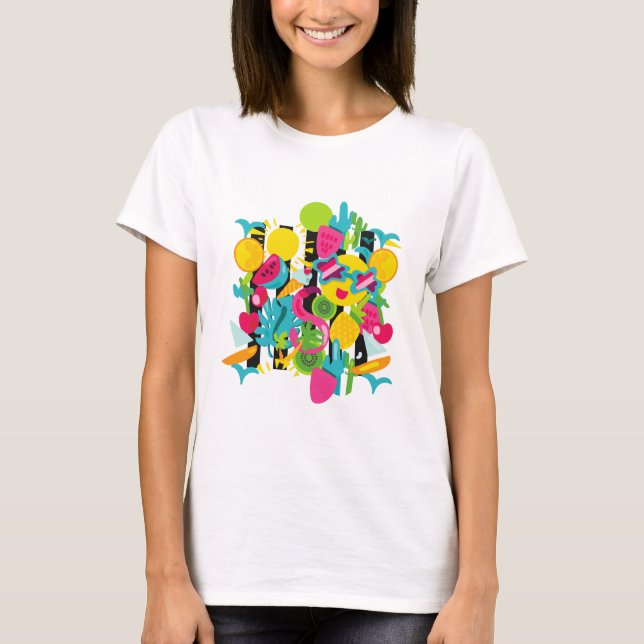 T-shirt Summer fruit T shirt funny (Devant)