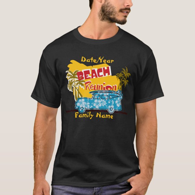 T-shirt Summer Fun Beach Famille Réunion (Devant)