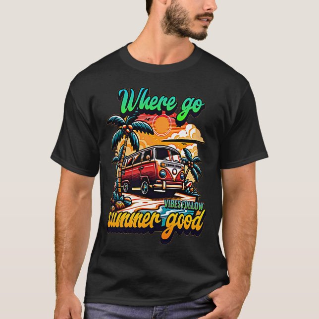 T-shirt Summer Good Vibes - Beachwear tendance (Devant)