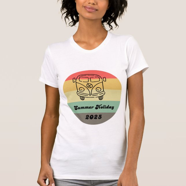 T-shirt Summer Holiday 2025 Tee, vacation, famille trip (Devant)