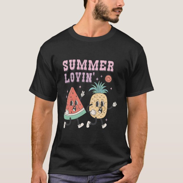 T-shirt Summer Loving Watermelon And Eapple Coon (Devant)