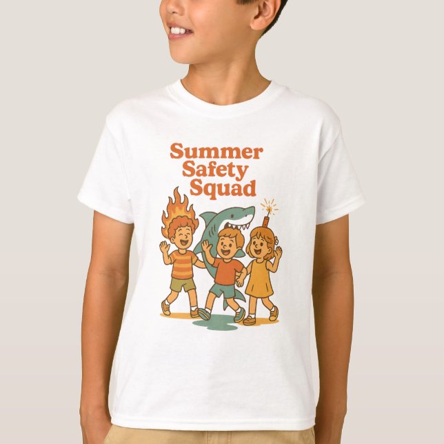 T-shirt Summer Safety Squad Funny (Devant)