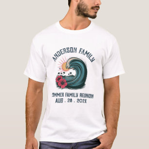 T-shirt Summer Sunset Beach Palm Tree Réunion familiale