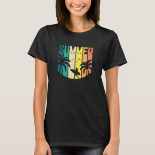 T-shirt Summer Surfer Girl Hawaii Vintage Surf Surf Bea
