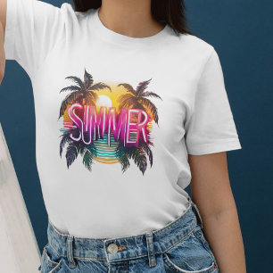 T-shirt Summer Vibes Design pour fans de plage