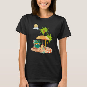 T-shirt Summer Vibes Plage Fruit Exotique Palmiers Aquarel