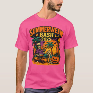 T-shirt SummerWeen Bash 2025 Skeleton Beach Party Hallowee