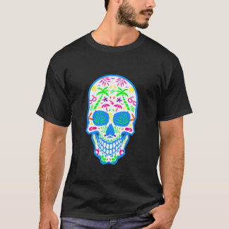 T-shirt summerween halloween été sucre crâne tropical g