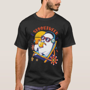 T-shirt Summerween mignon Fantôme d'été Éffrayant Hallowee