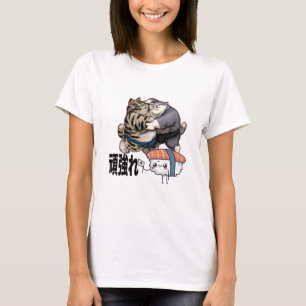 T-shirt Sumo Cats combat pour Kawaii Sushi Japonais
