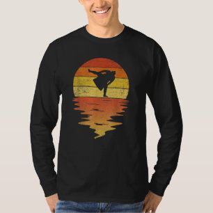 T-shirt Sumo Lutte contre le coucher de soleil rétro les 