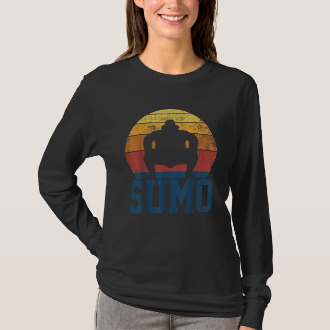 T-shirt Sumo lutte Sumo lutteur Vintage (Devant)