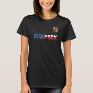 T-shirt Sumperk République Tchèque Drapeau Cardiaque Lion