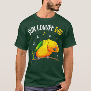 T-shirt Sun Conure Papa Drôle Parrot Oiseau Oiseau Hommes